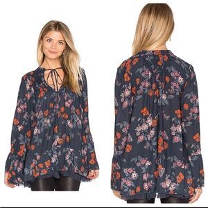 Free People So Fine Pebble Crepe Smocked Tunic Top